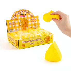Cheese Squishy toy in a display box